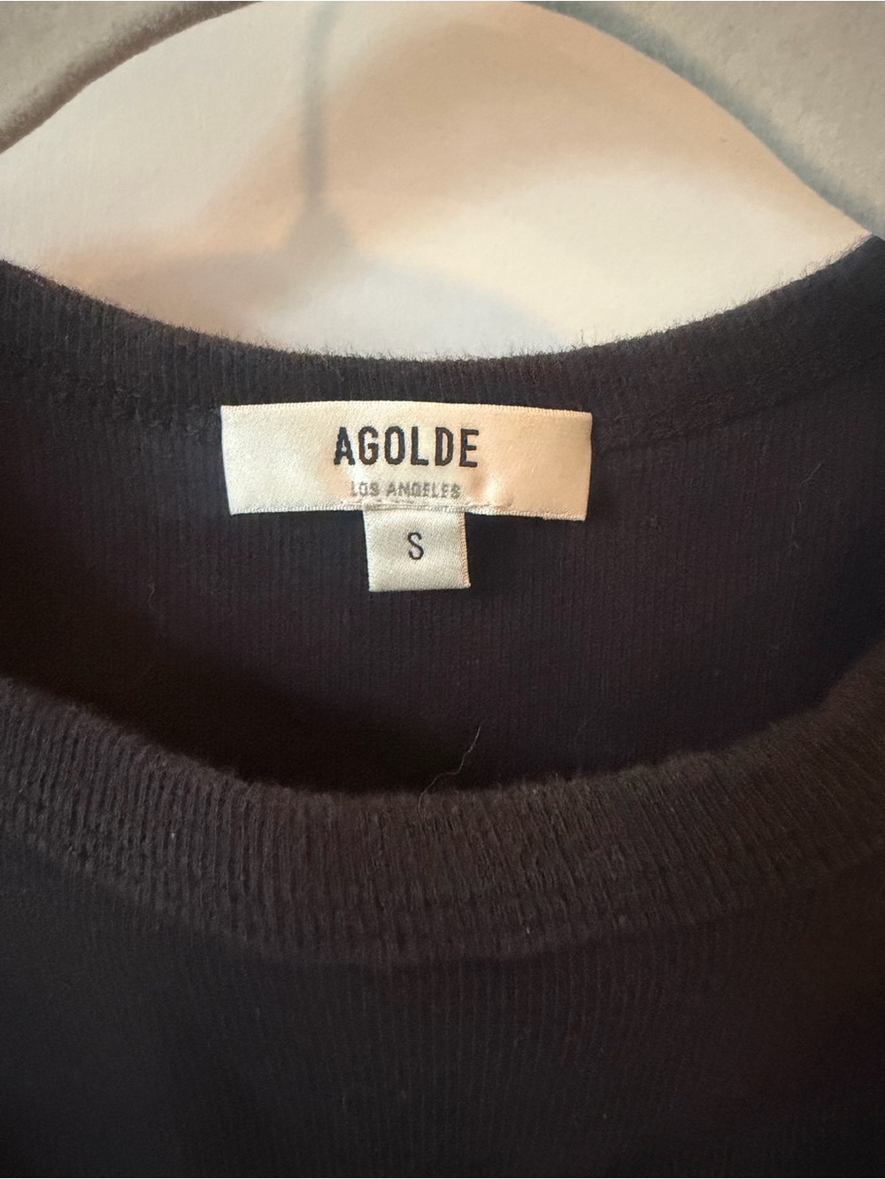 Agolde Black Ribbed High-Neck Tank - Picture 2 of 3